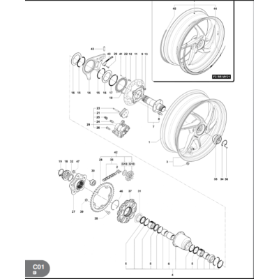 Joint torique NBR 82,22x2,62 mm - Pièce MV Agusta d'origine