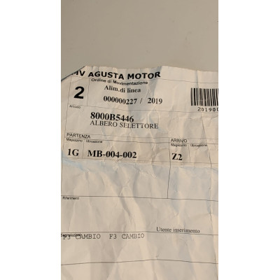 Axe de sélection MV Agusta – Pièce d'origine
