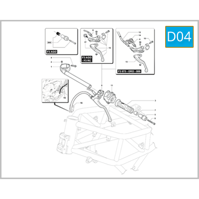 Câble de commande d'embrayage pour MV Agusta F3 675/800