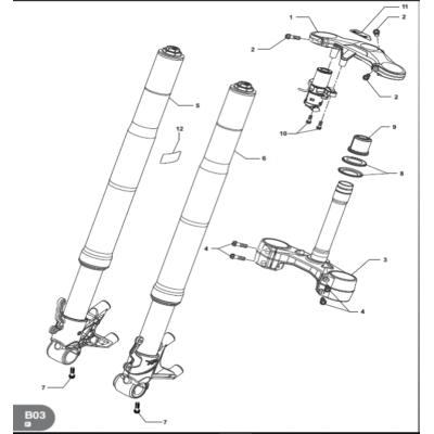 Té de fourche pour MV Agusta F3 / Superveloce
