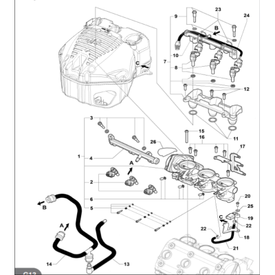 Capteur de pression pour MV Agusta | Pièce d'origine