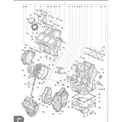 Demi-coussinets de palier MV Agusta – Pièce moteur d'origine